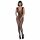 Obsessive N112 - mouwloze net catsuit met engelenvleugels - zwart (S-L)