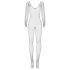 Obsessive N109 - lange mouwen, open net jumpsuit - zwart (S-L)