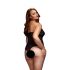 BACI Plus Size - Halterneck Sheer Bodysuit, Black (XL-XXL) 