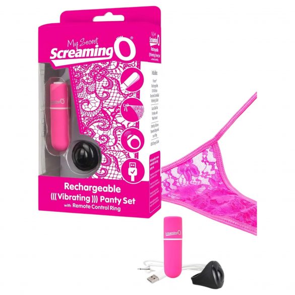 Screaming O Vibrerende Slip (roze) S-L