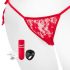 Screaming O Panty Set - oplaadbare, draadloze vibrerende slip - rood (S-L)