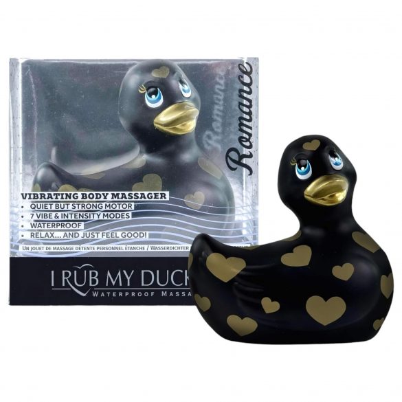 My Duckie Romance 2.0 - waterdichte clitoris vibrator (zwart-goud)