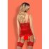 Obsessive Lovica - kanten jarreteltop en string (rood) - L/XL