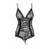 Obsessive Slevika - front lint corset body (zwart)