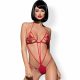 Obsessive Luiza - tulpen, bandjes body - rood (S/M)