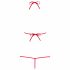 Obsessive Luiza - tulpen, bandjes body - rood (S/M)