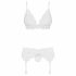 Obsessieve 810-SEG-2 - kanten lingerie set (wit)