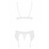 Obsessieve 810-SEG-2 - kanten lingerie set (wit)