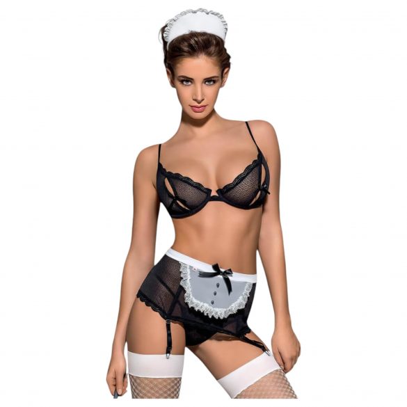 Obsessive Maidme - dienstmeid kostuum set (6-delig) - L/XL