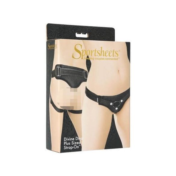 Sportsheets Plus Size - ondersteund voor strap-on producten (zwart)