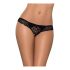 Obsessive Miamor - open kanten string met steentjes (zwart) - L/XL