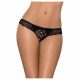 Obsessive Miamor - open kanten string met steentjes (zwart) - L/XL