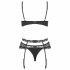 Obsessive Heartina - lingerie set (zwart)