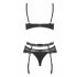 Obsessive Heartina - lingerie set (zwart) - L/XL