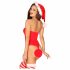 Obsessive Kissmas - halter-body set (rood)