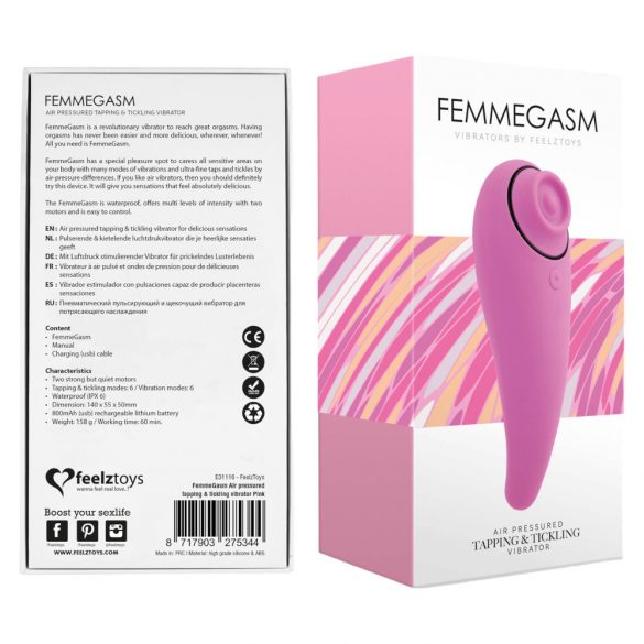 FEELZTOYS Femmegasm - herlaadbare 2in1 clitoris vibrator (roze)