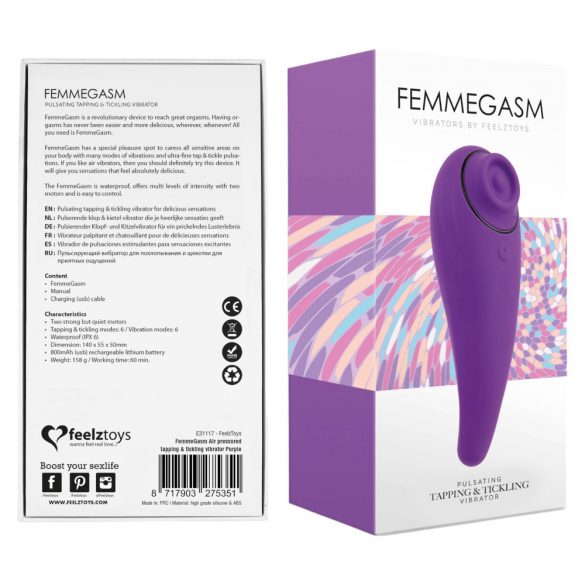 FEELZTOYS Femmegasm - oplaadbare 2in1 clitoris vibrator (paars)