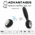 Aixiasia Dylon Afstandsbediening - oplaadbare, draadloze anale vibrator (zwart)