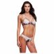 Baci - bloemenkant bh set, open achterkant slip - M/L