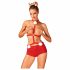 Obsessive Ms Reindy - Women's Reindeer Costume Set (2-Piece) - Red 